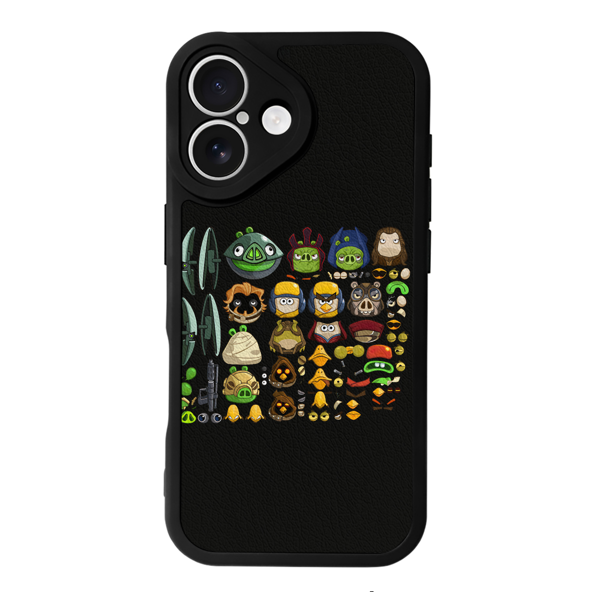 （画像用） Angry Birds アングリーバード 【iPhone 16シリーズ対応】シリコンスマホケース（レザー調） 材質：シリコン